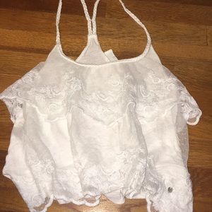 Abercrombie white tank top sizeL